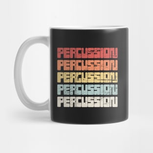 Retro 70s PERCUSSION Text Mug